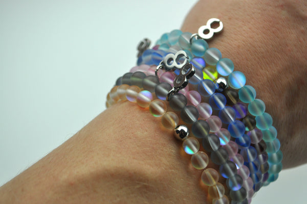 Rainbow Glass Orangutan Bracelet - Save 100 Trees and Plant 10 Trees for Orangutans