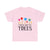 Pink Shirt with Dr, Seuss Trees, says "I speak for the trees" in black text. 