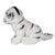 white realistic tiger plush toy, facing left to see the side profile.